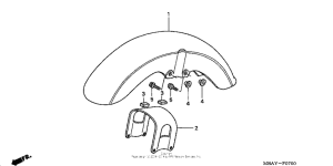 VT750C Переднее крыло