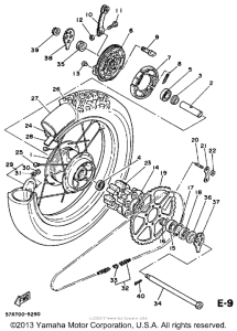 XT350N Переднее колесо