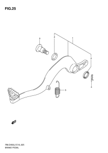 RM-Z450 Педаль тормоза