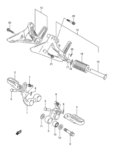 DR800 Подножки