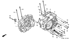 XR200R Картер двигателя