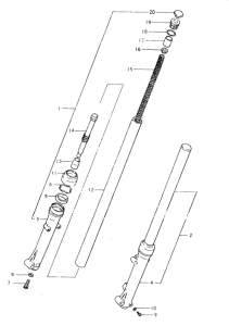 SP400 Вилка передней оси