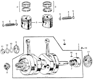 CL77 Коленчатый вал и поршни