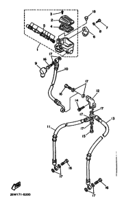 FZ600 FZ600U Передний тормозной цилиндр