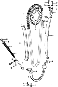 CB350 Cam chain + tensioner