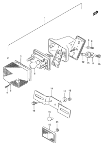 DR200 Задний комбинированный сигнал