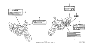 VT750DCA A Лейбл предостережения