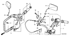 VTX1300T Рулевые переключатели