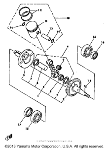 YZ60H Коленвал,поршни