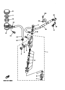 YZ250 YZ250M Задний тормозной цилиндр