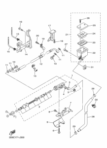 XVS1300A Задний торм цилиндр