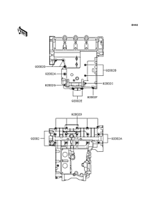ZX400 Болты крепления картера