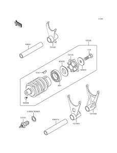 ZX600 Change drum / shift fork