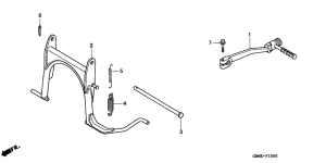 SFX50 Stand / kick starter arm