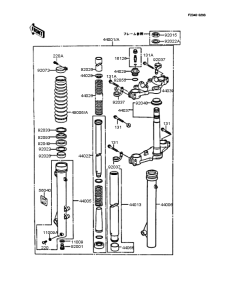 KMX200 Передняя вилка