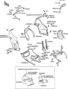 ZX600 Cowling(1 / 5)(zx600-c2 / c3)