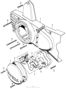 C70 Left crankcase cover + points