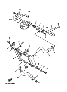 RZ50 Патрубок системы охлаждения