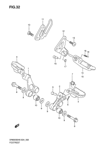 DR650 Подножки