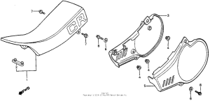 CR125R Seat + side cover 83