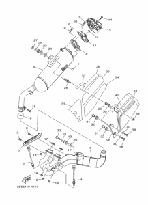 XT1200Z Выхлопная система