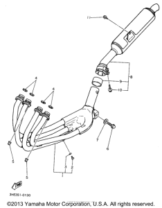 FZR600RHC Выхлопная система