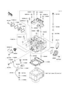 KLX250 Головка цилиндров