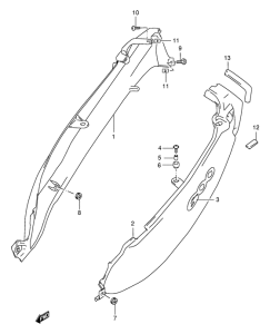 GSX600 Обтекатель задний
