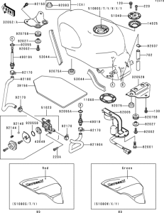 ZX600 Fuel tank(1 / 3)(zx600-e4)
