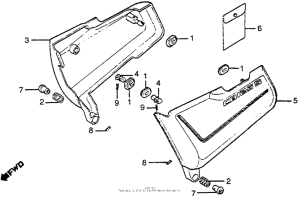 CB125S Side cover 84
