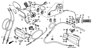 XR200R Handle lever / switch / cable