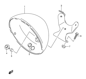 VL800 Фара головного света