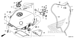 VFR800F Топливный бак
