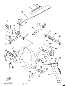 DT125LC Stand. footrest