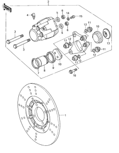 KZ400 Передний суппорт