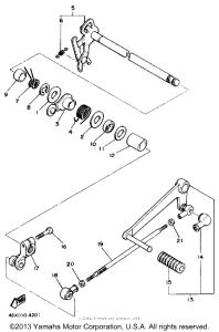 FZ600S Вал переключения