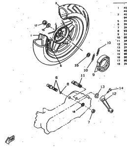 CW50RSP Rear wheel complete assy