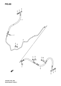 AN400 (ABS) Задние тормозные трубки
