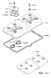 ZX750 Крышка головки цилиндров