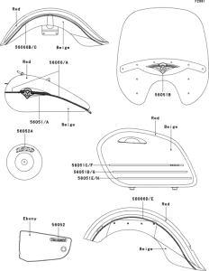 VN1500 Decals(red / beige)(cn)