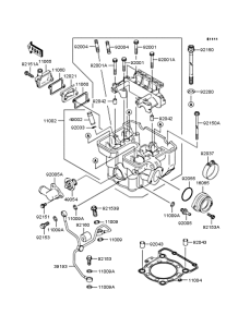 KLX250 Головка цилиндров