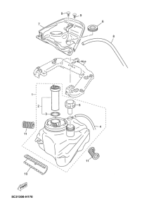 YN50F Топливный бак