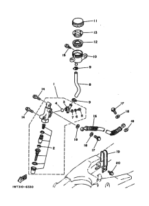 RZ350 RZ350U Задний тормозной цилиндр