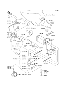 ZX600 Испарительная система топлива