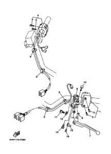 XV1700AT XV17ATS Interruptor  manillar&palanc