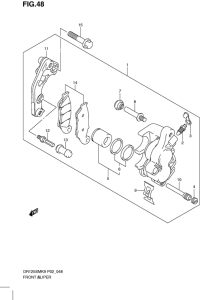 DR125 Передний суппорт