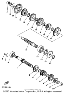 YZ80A Трансмиссия