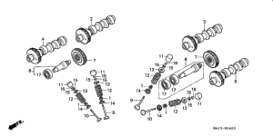 ST1100 Распред вал / клапана