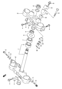 RMX250 Траверса нижняя