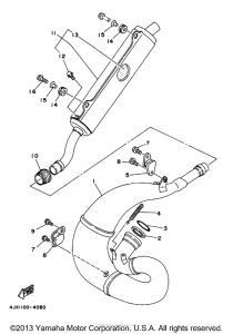WR250Z Выхлопная система